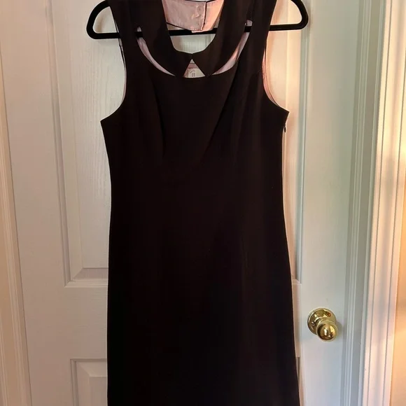 Anthropologie Peter Pan Collar Black Cocktail Dress // Size 6 - Picture 2 of 9